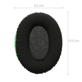 kwmobile Replacement Ear Pads Compatible with Kingston HyperX Cloud II/Cloud 2 / Cloud 1 - Set of Earpads for Headphones - Black/Neon Green