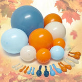 Blue & Orange Balloon Arch Kit: Double Stuffed Latex Balloons