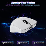 X11SE Lightweight Wireless Gaming Mouse, 59g Tri-Mode BT/2.4G Wireless/Wired Gaming Mouse, PixArt PAW3311 Gaming Sensor, 22000 DPI, Office Mice for
