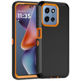 For Moto G 5G 2025 Case, With 2 Screen Protector Heavy Duty Drop Protection,Full Body 3 In 1 Rugged Shockproof Dust-Proof Protective Phone Cover For Motorola Moto G 5G 2025 (Orange)