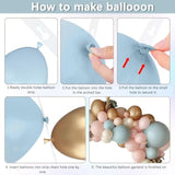 144 Pcs Gender Reveal Balloon Arch Kit – Dusty Pink, Blue & Gold for Parties