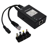 2-Pack Active Gigabit Poe Splitter Adapter With Multi-Size Tips, Ieee 802.3Af Compliant, Up To 100 Meters (328 Feet), Dc 5V/9V/12V Power Output For Ip Camera Ap Voip Phone And More
