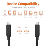 Usb-C To Usb-C 4 Fast Charger Cable, 40 Gbps, 8K Video, 240W, Usb-If Cert, Thunderbolt 4/3 Compatible, For Apple Iphone 16/15, Ipad, Samsung Galaxy, Tablets, Laptops, 3.3 Foot, Black