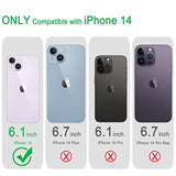 iPhone 14 Clear Case Transparent Shockproof Slim Hard PC Bumper Cover
