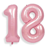 40 Inch Pink Large 18 Number Balloons Big Foil Helium Number Balloons 0-9 Jumbo Happy 18Th Mylar Birthday Party Decorations For Girl Or Women 81 Anniversary Party Supplies