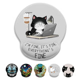 Cat Ergonomic Mouse Pad With Wrist Rest, Gaming Mouse Pad With Wrist Support, Funny Mouse Pads For Desk, Computer Mousepad With Nonslip Pain Relief Pu Base, Cute Office Desk Accessories