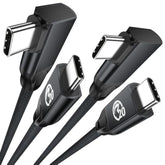 Usb C To Usb C Cable 100W 15Ft(2 Pack), Right Angle Usb 3.2 Gen2X2 20Gbps Data