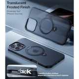 360° Spin Magnetic Stand iPhone 16 Pro Max Case, MagSafe Compatible, Black 6.9"