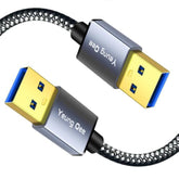 Usb To Usb Cable 20 Ft,Usb 3.0 A To A Male Cable Double End Cord Compatible For Data Transfer,Hard Drive,Laptop,Dvd,Tv, Hub And More (20Ft/6M)