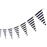 Black Striped Banner Pirate Pennant Decoration Graduation Supplies Black And White Triangle Bunting Garland For Birthday Anniversary Party Nursery Decor 15 Pcs 10 Feet