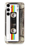 Case for Galaxy S23 FE with Reinforced Corners TPU Soft Bumper Retro Cassette Tape Case Compatible with Galaxy S23 FE