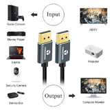 Displayport Cable 10Ft, Certified Ultra Slim & Thin 8K 4K Display Port 1.4 Cab