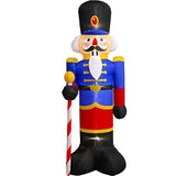 2 Packs 8Ft Nutcracker Soldier Christmas Inflatable Porch Decor Yard Inflatable For Outdoor Decor/Yard/Garden/Lawn (Red&