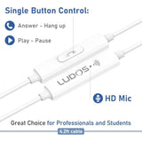 LUDOS Ultra USB C Headphones for iPhone 16 15 Pro Max Plus iPad Pro, 5 Years , Magnetic USB-C Earbuds for Samsung Galaxy S24 S23 Ultra S22 S21 FE S20 A55 A54 A53, USB Type C Earphones - White
