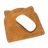 Soft Leather Cat Mouse Pad Handmade Swayze Suede