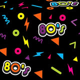 80'S Party Decorations Tablecloth, Disposable 80'S Theme Party Supplies Table Cover, 80S Birthday Table Cloth Decorations Supplies, 3 Pack, 54In X 108In