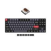 K1 Pro Tkl Layout Ultra-Slim Qmk/Via Custom Bluetooth Wireless/Usb Wired Mechanical Keyboard With Hot-Swappable Low-Profile Gateron Brown Switch, Rgb Backlit Pbt Keycaps For Mac Windows Linux
