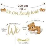 We Can Bearly Wait Banner Gold Glitter Bear Baby Shower Decorations