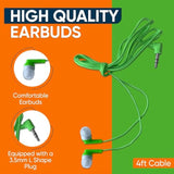 10 Pack Bulk Wired Earbuds, In Ear Headphones With 3.5Mm Jack, 4Ft Tangle Free Cable, Comfortable Fit, Affordable And Cost Effective, Ideal For School Classroom Testing Students Events Groups, Mix