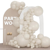 127 Pc White Sand/Beige Balloon Arch Kit (36", 18", 12", 10", 5") Wedding/Party Decor