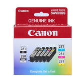 Pgi-280Xl/Cli-281 5 Color Pack Compatible To Tr8520, Tr7520, Ts9120 Series,Ts8120 Series, Ts6120 Series