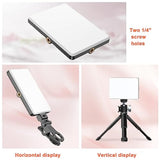 Portable Rechargeable 60 LED Selfie Light Clip Dimmable 2500K-9000K