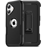 For Iphone 16 Case With Belt Clip Holster,2X Screen Protector, Heavy Duty Protection,Military-Grade Protection,Anti-Drop,Shockproof Phone Cover For Iphone 16 Case,Black