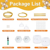 Gold Balloon Arch Stand Kit, 9.3Ft & 6Ft Free Bending Soft Balloon Flower Backdrop Stands Set With Water Base For Birthday Party Decorations Baby Shower Wedding Graduation Balloons Decor