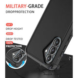 For Samsung Galaxy S25 Case - 15Ft -Grade Drop Protection, With Screen Protector & Camera Lens Protector, Heavy Duty Phone Cover For Galaxy S25 Case (Black)