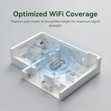 Metal Wall Mount Kit Compatible With Tp Link Deco Be23/Be25/Be3600/Be5000/Wb7200/Wb10800/Wb14400 Mesh Wifi 7 System Space-Saving Bracket White (2 Pack)