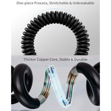 2 Pack Usb C Coiled Cable, Fast Charging Usb To Usb C Cord For Iphone 16/16 Pro Max, Samsung Galaxy S24, Moto G8, Google Pixel, Retractable For Car