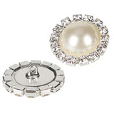 Wholesale 20 Pcs 18Mm Retro Vintage Round Crystal Ivory Faux Pearl Rhi