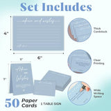 Blue Advice And Wishes Cards Baby Shower Decorations - 50 Pcs Baby Shower Advice Cards For Parents To Be, Wedding Well Wishes For The Mr And Mrs, Wish Card For Graduation, Christmas