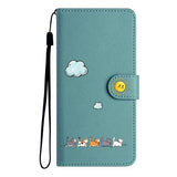 Flip Case for Samsung Galaxy A16 4G/5G, Cute Cats PU Leather Wallet Case for Women, Folio Protective Phone Cover with Card Holder Kickstand Magnetic