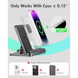 Wireless Charger Iphone Charging Station: 3 In 1 Charger Stand Multiple Devices For Apple - Iphone 16E 16 15 14 Pro Max 13 12 11 - Watch 10 9 8 7 6 5 4 3 2 Se And Ultra Series - Airpods 4 3 2 Pro