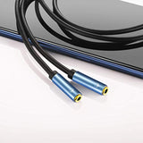 3.5Mm Trrs Stereo Splitter, 4-Pole, Male To Dual Female, 3Ft, 3.5Mm Jack Adapter, Compatible With Headsets, Microphones, Laptop, Smartphone, Xbox