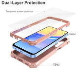 for Galaxy A26 Case with Screen Protector, Galaxy A17 5G Dual Layer Phone Case, Shockproof Corners TPU Bumper, Slim Silicone, Rugged