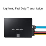 Set Of 6, Sata Power Splitter Cord And Sata Iii Cable 6.0 Gbps, Straight And 9