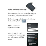 OTG Cable Adapter for Fire Stick 4K Max Adds Memory 3-Pack