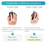 Wired Ergonomic Trackball Mouse, Optical Rollerball Mice, Programmable Silent Buttons, 44Mm Trackball, 600/800/1200/1600 Adjustable Dpi, Compatible With Macbook, Laptop, Windows, Macos