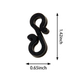 Plastic Gutter Hooks, S Clips For Christmas Lights, Outdoor Decorations (60, Black)