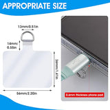 4-Pack Universal Phone Tether Tabs Transparent PVC Lanyard for Smartphones