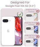 for Google Pixel 10A Case+Tempered Glass Screen Protector,Military Grade Protective Slim Soft TPU + Hard PC,Girls Women Crystal Clear Flower Pattern