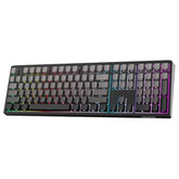 Th108 Full Size Mechanical Keyboard, Wireless Gaming Keyboard With 8000Mah Battery, Creamy Gasket, 108 Keys, Hot Swap, Custom Driver, Rgb Backlight (Black, Sea Salt Silent)
