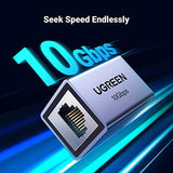 Ethernet Extender 10Gbps, 2 Pack Ethernet Coupler For Cat8 Cat7 Cat6 Cat5 Cable, 328Ft Long Distance Extend, Aluminum Alloy Shell, Space Grey