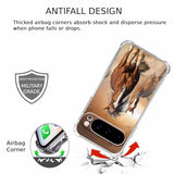 Case for Google Pixel 10 Pro XL with Horse Design,Brown Running Animals Pattern,Clear Slim Soft TPU Bumper Phone Cover,6.8(Horse,P10XL)