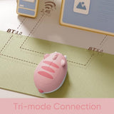 Cat Theme Wireless Gaming Mouse Pink, Tri-Mode Mouse Bt3.0/Bt5.0/2.4G, Cute Optical Cordless Cartoon Mice For Computer/Laptop/Desktop/Pc, Compatible With Mac/Win (Pink Angie)