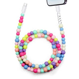 For Iphone Charging Cord 3.3Ft/1M Cute Beaded Phone Charger Cable Mfi Certified 66W Fast Charger Cable Usb C Charging Cord For Iphone 14 13 12 11 Pro Max Xr 8 7 6 Plus For Ipad Pro/Air Colorful