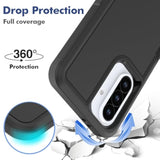 Samsung Galaxy A37 / Galaxy A36 5G / Galaxy A57 5G Dual Layer Protective Case with Screen Protector - Military Grade Heavy Duty Rugged Phone Cover with Shock Absorption and Anti-Drop Protection - Black