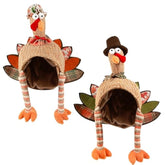 2 Pcs Plush Turkey Hat, Funny Turkey Headwear For Thanksgiving Night Event, Dress-Up Party, Thanksgiving Decor